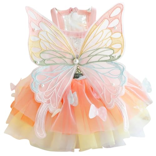 Hundekleid, süße Schmetterlingshund -Prinzessinkleid, Baumwollhundkleider für kleine Hunde Mädchen, farbenfrohe Haustierkleidung mit Knopf für Sommer -Hund Prinzessin Kleid Hundekleid, süße Schmetterlingshund -Prinzessinkleid, Baumwollhundkleider für kleine Hunde Mädchen, farbenfrohe Haustierkleidung mit Knopf für Sommer -Hund Prinzessin Kleid von BEAHING