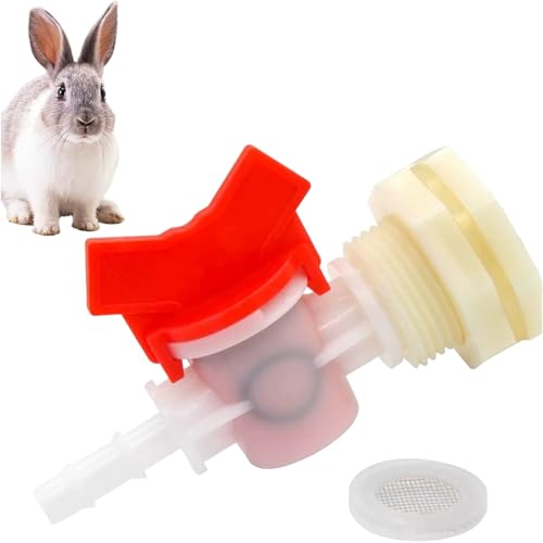 BEAHING Kaninchenwässerungssystem, Kaninchenwasserspender Nippel wiederverwendbares Kunststoff -Feeder -Nippel für Hasen -Meerschweinchen -Frettchen von BEAHING