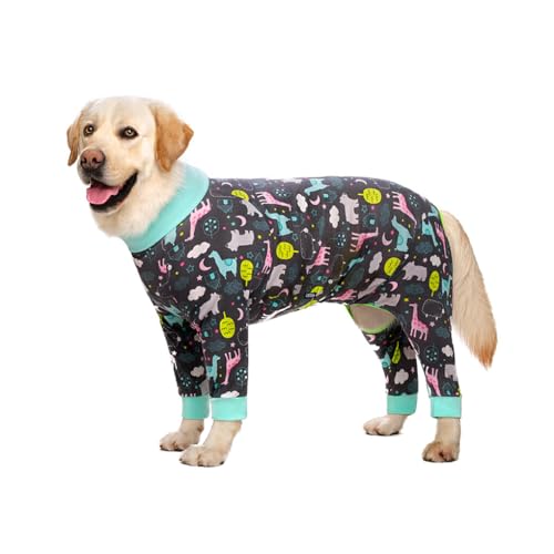 BEALIFE Hunde Pyjama Overall, angenehm zu tragen, mehrere Größen erhältlich, leicht zu reinigen, breiter Anwendungsbereich, Hunde Overall aus Baumwolle, vier"und"dreißig von BEALIFE