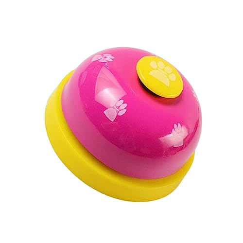 BEALIFE Interaktives Spielzeug, mehrfarbige Dinner Bell, kompakte Größe, Fußabdruck, lackierte Oberfläche, Keine Grate, leuchtende Farbe, Hundebedarf, Rose Rot/Gelb von BEALIFE