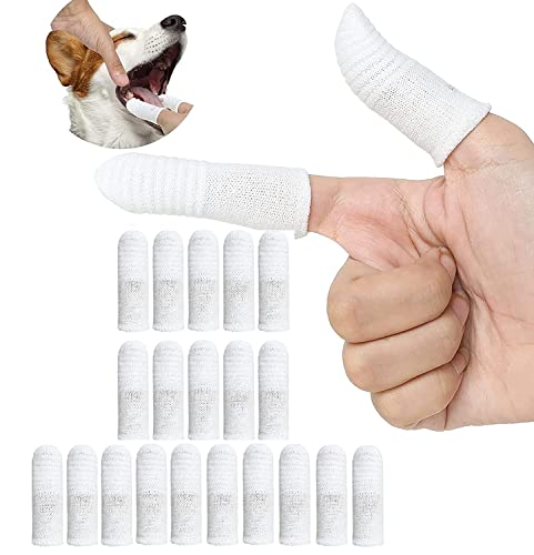 BEAUTYBIGBANG Hundezahnbürste Silikon Hunde Zahnbürste 20 Stück Hundezahnbürste Fingerling Wiederverwendbar Pet Finger Zahnbürste, Fingerlinge Hunde Zahnpflege, 360°Anti-Plaque Finger Hund von BEAUTYBIGBANG