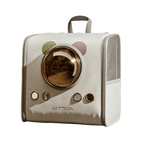 BEAUTYC Katzenrucksack Haustier Im Freien Tragbare Transparente Katzentasche, Atmungsaktiver Katzenrucksack, Große Kapazität-Beige Groß BEAUTYC Katzenrucksack Haustier Im Freien Tragbare Transparente Katzentasche, Atmungsaktiver Katzenrucksack, Große Kapazität-Beige Groß von BEAUTYC