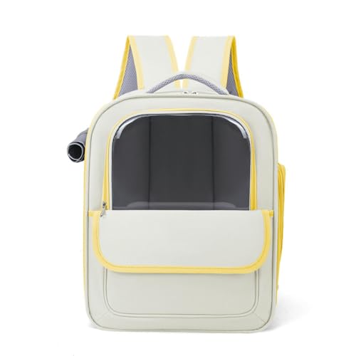 BEAUTYC Katzenrucksack Haustier Im Freien Tragbare Transparente Katzentasche, Atmungsaktiver Katzenrucksack, Große Kapazität-Gelb BEAUTYC Katzenrucksack Haustier Im Freien Tragbare Transparente Katzentasche, Atmungsaktiver Katzenrucksack, Große Kapazität-Gelb von BEAUTYC