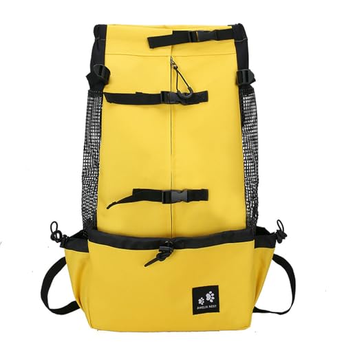 BEAUTYC Katzenrucksack Haustier Rucksack, Reisenden Rucksack, Hund Ausgesetzt Tasche, Belüftet Und Atmungsaktiv-Gelb-XL BEAUTYC Katzenrucksack Haustier Rucksack, Reisenden Rucksack, Hund Ausgesetzt Tasche, Belüftet Und Atmungsaktiv-Gelb-XL von BEAUTYC