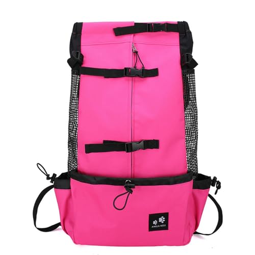 BEAUTYC Katzenrucksack Haustier Rucksack, Reisenden Rucksack, Hund Ausgesetzt Tasche, Belüftet Und Atmungsaktiv-Rosenrot-L BEAUTYC Katzenrucksack Haustier Rucksack, Reisenden Rucksack, Hund Ausgesetzt Tasche, Belüftet Und Atmungsaktiv-Rosenrot-L von BEAUTYC