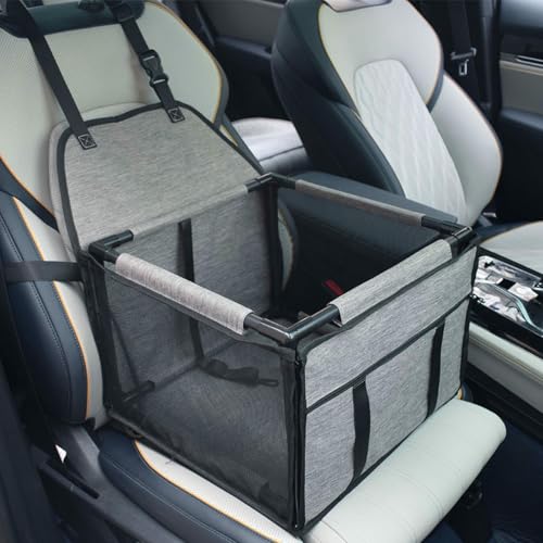 BEAUTYC Katzenrucksack Hund Auto Kissen, Haustier Sicherheitssitz, Anti Schmutzig Und Wasserdicht, Haustier Auto In Charter-Hellgrau BEAUTYC Katzenrucksack Hund Auto Kissen, Haustier Sicherheitssitz, Anti Schmutzig Und Wasserdicht, Haustier Auto In Charter-Hellgrau von BEAUTYC