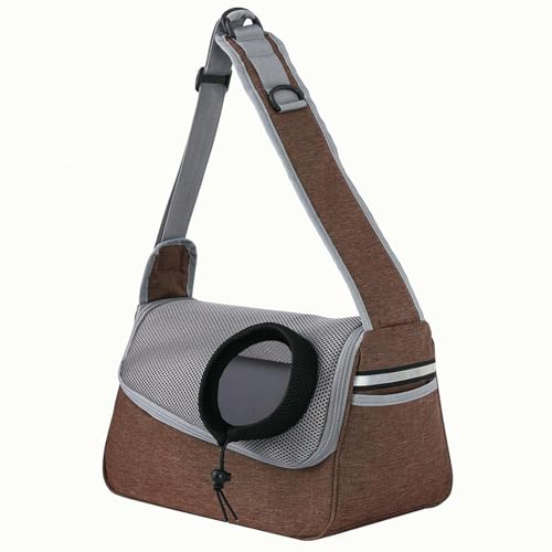 BEAUTYC Katzenrucksack Hund Und Katze Eine Schulter Crossbody Haustiertasche, Wasserdicht, Atmungsaktive, Tragbare Katzentasche Für Outdoor-Reisen-Kaffee BEAUTYC Katzenrucksack Hund Und Katze Eine Schulter Crossbody Haustiertasche, Wasserdicht, Atmungsaktive, Tragbare Katzentasche Für Outdoor-Reisen-Kaffee von BEAUTYC