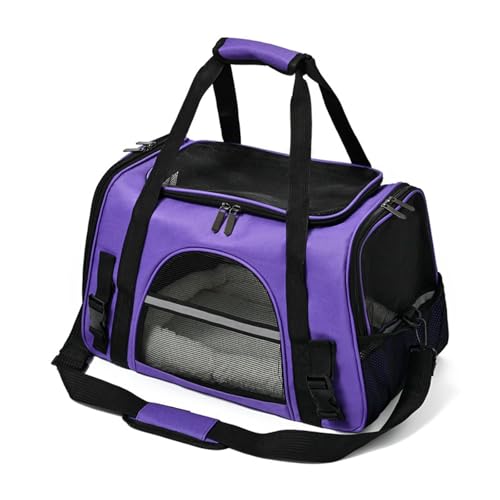 BEAUTYC Katzenrucksack Tragbare Outdoor Tragbare Eine Schulter Diagonale Kreuz Haustier Box, Klappbare Transparente Katze Und Hundetasche von BEAUTYC