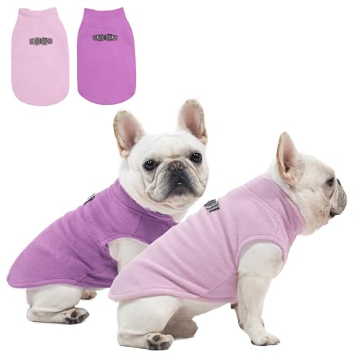 BEAUTYZOO Fleece-Hundepullover, Weste, 2er-Pack, Hundepullover für mittelgroße Hunde, Mädchen und Frauen mit Ring für die Leine, weich, dehnbar, Hundepullover, Sweatshirt, Welpenpullover, BEAUTYZOO Fleece-Hundepullover, Weste, 2er-Pack, Hundepullover für mittelgroße Hunde, Mädchen und Frauen mit Ring für die Leine, weich, dehnbar, Hundepullover, Sweatshirt, Welpenpullover, von BEAUTYZOO