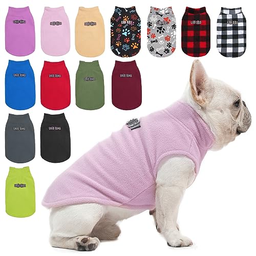 BEAUTYZOO Hunde-Fleece-Weste, Pullover, Winterjacke für kleine und mittelgroße Hunde mit D-Ring-Leine, Kaltwettermantel, Hoodie für XS, S, M, Hunde, Jungen oder Mädchen von BEAUTYZOO