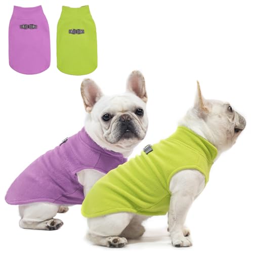 BEAUTYZOO Hunde-Fleeceweste, Pullover, Winterjacke für kleine und mittelgroße Hunde, mit D-Ring-Leine, für kaltes Wetter, Kapuzenpullover, für XS, S, M, Jungen oder Mädchen, Violett und Grün, 2 Stück BEAUTYZOO Hunde-Fleeceweste, Pullover, Winterjacke für kleine und mittelgroße Hunde, mit D-Ring-Leine, für kaltes Wetter, Kapuzenpullover, für XS, S, M, Jungen oder Mädchen, Violett und Grün, 2 Stück von BEAUTYZOO
