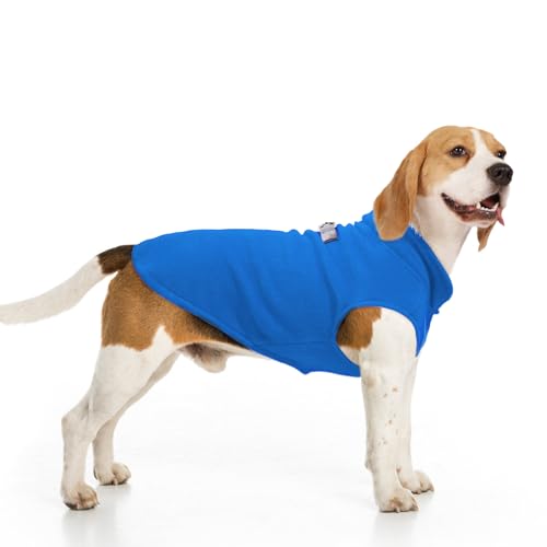 BEAUTYZOO Hunde-Fleeceweste Pullover Winterjacke für kleine und mittelgroße große Hunde mit D-Ring-Leine, Kaltwettermantel, Hoodie für XS, S, M, Hunde, Junge oder Mädchen, Marineblau, XL von BEAUTYZOO