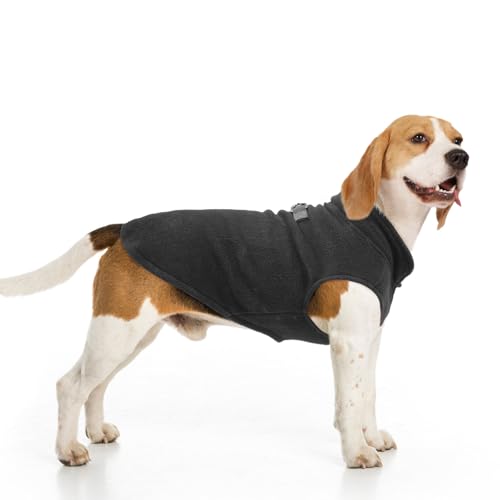 BEAUTYZOO Fleeceweste Pullover Winterjacke für Kleine, Mittelgroße und Große Hunde Mit D-Ring-Leine, Kaltwettermantel, Hoodie für XS, S, M, Junge oder Mädchen, Weinrot, XL von BEAUTYZOO
