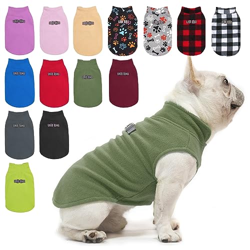 BEAUTYZOO Hunde-Fleeceweste: Winterjacke für kleine & mittelgroße Hunde - D-Ring Leine, Kaltwettermantel Hoodie für XS bis M (Junge oder Mädchen) von BEAUTYZOO