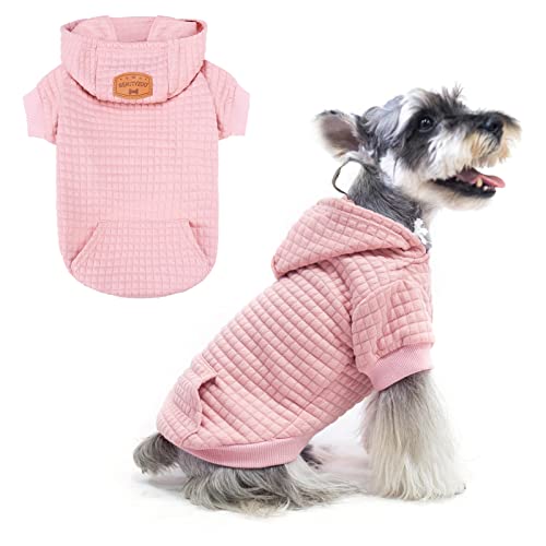 BEAUTYZOO Hunde-Kapuzenpullover mit Taschen, warme Hundekleidung für kleine und mittelgroße Hunde, Mantel, Kleidung, Welpen-Kostüm von BEAUTYZOO