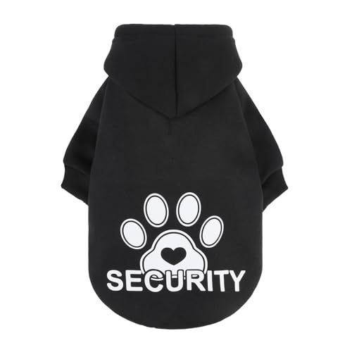 BEAUTYZOO Hunde-Kapuzenpullover – weicher warmer Pullover für den Winter, mit Kapuze für kleine, mittelgroße und große Hunde und Katzen, Schwarz, Größe S von BEAUTYZOO