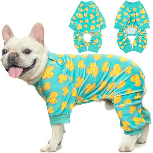BEAUTYZOO Hunde-Pyjama für kleine bis große Hunde, weicher Fleece-Haustierpullover, Kleidung, warmer Welpen-Einteiler, Outfits für Hunde, Winter, Weihnachten – verstellbarer Hunde-Pyjama, Jammies, von BEAUTYZOO
