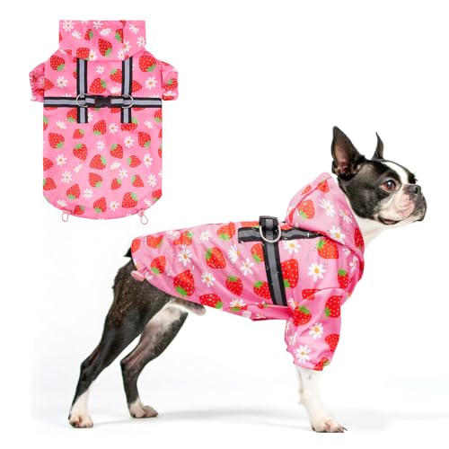BEAUTYZOO Hunde-Regenmantel mit Kapuze und integriertem Geschirr für kleine, mittelgroße und große Hunde, Mädchen, Jungen, Hunderegenjacke, Zupfponcho, wasserdichter Hunde-Regenmantel, Kleidung für BEAUTYZOO Hunde-Regenmantel mit Kapuze und integriertem Geschirr für kleine, mittelgroße und große Hunde, Mädchen, Jungen, Hunderegenjacke, Zupfponcho, wasserdichter Hunde-Regenmantel, Kleidung für von BEAUTYZOO
