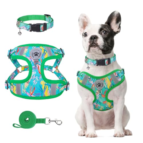 BEAUTYZOO Hundegeschirr, Halsband und Leine, kein Ziehen, Haustiergeschirr für mittelgroße Hunde, verstellbar, kein Entkommen, Welpengeschirr, für Outdoor, Spazierengehen, Laufen, weiche BEAUTYZOO Hundegeschirr, Halsband und Leine, kein Ziehen, Haustiergeschirr für mittelgroße Hunde, verstellbar, kein Entkommen, Welpengeschirr, für Outdoor, Spazierengehen, Laufen, weiche von BEAUTYZOO