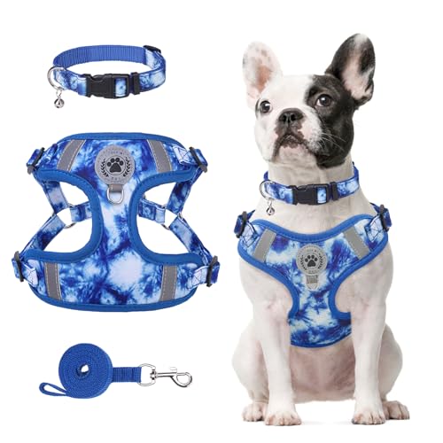 BEAUTYZOO Hundegeschirr, Halsband und Leine, kein Ziehen, Haustiergeschirr für mittelgroße Hunde, verstellbar, kein Entkommen, Welpengeschirr, für draußen, Spazierengehen, Laufen, weiche BEAUTYZOO Hundegeschirr, Halsband und Leine, kein Ziehen, Haustiergeschirr für mittelgroße Hunde, verstellbar, kein Entkommen, Welpengeschirr, für draußen, Spazierengehen, Laufen, weiche von BEAUTYZOO