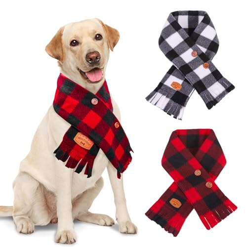 BEAUTYZOO Hundehalstuch, selbstwärmender Hundeschal, stilvolles Büffelkariertes Fleecestoff, Weihnachts-Bandana, Winter-Halswärmer, Kostüm für mittelgroße und große Hunde, Haustiere, Größe L, 2 Stück BEAUTYZOO Hundehalstuch, selbstwärmender Hundeschal, stilvolles Büffelkariertes Fleecestoff, Weihnachts-Bandana, Winter-Halswärmer, Kostüm für mittelgroße und große Hunde, Haustiere, Größe L, 2 Stück von BEAUTYZOO