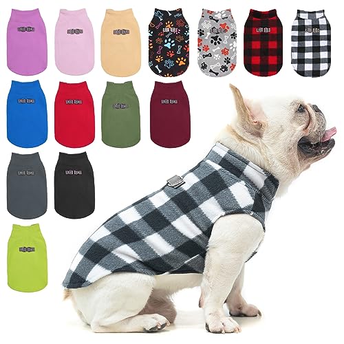 BEAUTYZOO Hundepullover für kleine Hunde, Fleece-Weste, Winterjacke, D-Ring, Leinenbefestigung für XS, S, Welpen, mittelgroße Rassen, Hunde, kaltes Wetter, winddicht, hält warm, kariert, Größe L BEAUTYZOO Hundepullover für kleine Hunde, Fleece-Weste, Winterjacke, D-Ring, Leinenbefestigung für XS, S, Welpen, mittelgroße Rassen, Hunde, kaltes Wetter, winddicht, hält warm, kariert, Größe L von BEAUTYZOO