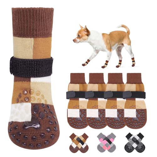 BEAUTYZOO Hundesocken für heißen Gehweg, um Lecken zu verhindern, Hundeschuhe, Stiefel und Pfotenschutz für Hartholzböden, rutschfest, dicker Griff, funktioniert auch bei Verdrehung - Booties für BEAUTYZOO Hundesocken für heißen Gehweg, um Lecken zu verhindern, Hundeschuhe, Stiefel und Pfotenschutz für Hartholzböden, rutschfest, dicker Griff, funktioniert auch bei Verdrehung - Booties für von BEAUTYZOO