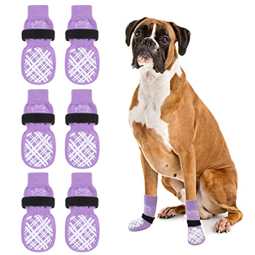 BEAUTYZOO Hundesocken gegen Lecken für Hartholzböden, Hundestiefel, Schuhe für kleine, mittelgroße und große Hunde, doppelseitige Griffe, Traktionskontrolle, rutschfeste Socken für Welpen, Hunde BEAUTYZOO Hundesocken gegen Lecken für Hartholzböden, Hundestiefel, Schuhe für kleine, mittelgroße und große Hunde, doppelseitige Griffe, Traktionskontrolle, rutschfeste Socken für Welpen, Hunde von BEAUTYZOO