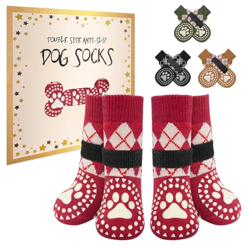 BEAUTYZOO Hundesocken gegen Lecken von Pfoten, Hundeschuhe für kleine, mittelgroße und große Senioren, griffige Socken, Traktionskontrolle, Hundeschuhe, Pfotenschutz für Hartholzböden, rutschfest BEAUTYZOO Hundesocken gegen Lecken von Pfoten, Hundeschuhe für kleine, mittelgroße und große Senioren, griffige Socken, Traktionskontrolle, Hundeschuhe, Pfotenschutz für Hartholzböden, rutschfest von BEAUTYZOO