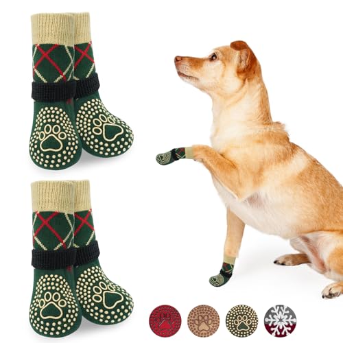 BEAUTYZOO Hundesocken gegen Lecken von Pfoten, Hundesocken für Hartholzböden, rutschfeste Socken für Hunde, Hundepfotenschutz, rutschfeste Socken für ältere Hunde, rutschfeste Hundesocken verhindern von BEAUTYZOO