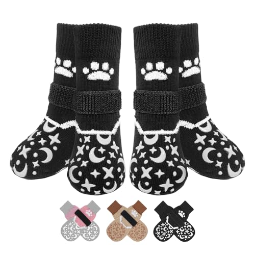BEAUTYZOO Hundesocken gegen Lecken von Pfoten, doppelseitige rutschfeste Socken für ältere Hunde, reflektierende Schuhe für Hunde auf Hartholzböden, Hundeschuhe für heißen Bürgersteig BEAUTYZOO Hundesocken gegen Lecken von Pfoten, doppelseitige rutschfeste Socken für ältere Hunde, reflektierende Schuhe für Hunde auf Hartholzböden, Hundeschuhe für heißen Bürgersteig von BEAUTYZOO