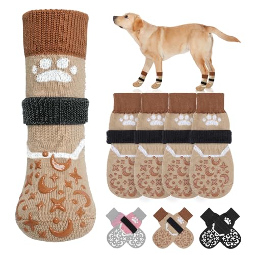BEAUTYZOO Hundesocken gegen Lecken von Pfoten, reflektierende Hundesocken für Hartholzböden, rutschfest, Hundeschuhe für heiße/kalte Gehwege, kleine mittelgroße Hundestiefel für ältere Hunde, um BEAUTYZOO Hundesocken gegen Lecken von Pfoten, reflektierende Hundesocken für Hartholzböden, rutschfest, Hundeschuhe für heiße/kalte Gehwege, kleine mittelgroße Hundestiefel für ältere Hunde, um von BEAUTYZOO