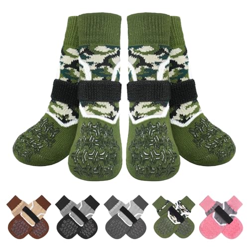 BEAUTYZOO Hundesocken gegen Lecken von Pfoten für Hartholzböden, rutschfest, Hundeschuhe für heiße/kalte Gehwege, griffige Stiefel und Pfotenschutz, Traktionskontrolle für kleine, mittelgroße und BEAUTYZOO Hundesocken gegen Lecken von Pfoten für Hartholzböden, rutschfest, Hundeschuhe für heiße/kalte Gehwege, griffige Stiefel und Pfotenschutz, Traktionskontrolle für kleine, mittelgroße und von BEAUTYZOO