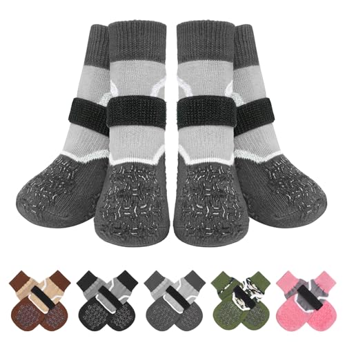 BEAUTYZOO Hundesocken gegen Lecken von Pfoten für Hartholzböden, rutschfest, Hundeschuhe für heiße/kalte Gehwege, griffige Stiefel und Pfotenschutz, Traktionskontrolle für kleine, mittelgroße und BEAUTYZOO Hundesocken gegen Lecken von Pfoten für Hartholzböden, rutschfest, Hundeschuhe für heiße/kalte Gehwege, griffige Stiefel und Pfotenschutz, Traktionskontrolle für kleine, mittelgroße und von BEAUTYZOO