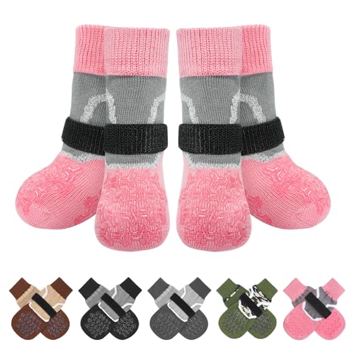 BEAUTYZOO Hundesocken gegen Lecken von Pfoten für Hartholzböden, rutschfest, Hundeschuhe für heiße/kalte Gehwege, griffige Stiefel und Pfotenschutz, Traktionskontrolle für kleine, mittelgroße und BEAUTYZOO Hundesocken gegen Lecken von Pfoten für Hartholzböden, rutschfest, Hundeschuhe für heiße/kalte Gehwege, griffige Stiefel und Pfotenschutz, Traktionskontrolle für kleine, mittelgroße und von BEAUTYZOO