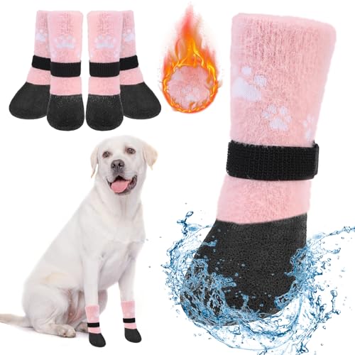 BEAUTYZOO Hundestiefel, warme und wasserdichte Hundeschuhe und Pfotenschutz, rutschfest für Hartholzböden, kleine bis ältere Größen, Rosa BEAUTYZOO Hundestiefel, warme und wasserdichte Hundeschuhe und Pfotenschutz, rutschfest für Hartholzböden, kleine bis ältere Größen, Rosa von BEAUTYZOO