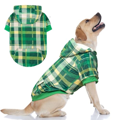 BEAUTYZOO Kapuzenpullover Mit Karomuster Für Kleine, Mittelgroße Und Große Hunde - Britischer Stil, Weicher Und Warmer Hundepullover Mit Leinenloch, Kapuzen-Kleidung, Sweatshirt BEAUTYZOO Kapuzenpullover Mit Karomuster Für Kleine, Mittelgroße Und Große Hunde - Britischer Stil, Weicher Und Warmer Hundepullover Mit Leinenloch, Kapuzen-Kleidung, Sweatshirt von BEAUTYZOO
