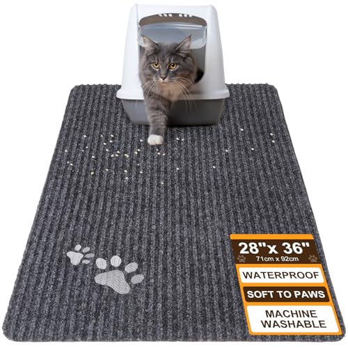 BEAUTYZOO Katzenklo Matte, 71,1 x 91,4 cm, langlebige Katzentoilettenmatte mit Streukontrolle, rutschfest, weniger Abfall, Katzenstreu, weich, leicht zu reinigen, wasserdicht, Grau BEAUTYZOO Katzenklo Matte, 71,1 x 91,4 cm, langlebige Katzentoilettenmatte mit Streukontrolle, rutschfest, weniger Abfall, Katzenstreu, weich, leicht zu reinigen, wasserdicht, Grau von BEAUTYZOO