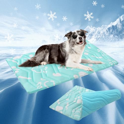 BEAUTYZOO Kühlmatte für Hunde, extragroß, wendbar, selbstkühlende Matte für Hunde, dicke Haustier-Eiskühlmatte, Decke für Sommerhütte, Sofa, Bett, Boden, Autositz, maschinenwaschbar und faltbar, 121,9 BEAUTYZOO Kühlmatte für Hunde, extragroß, wendbar, selbstkühlende Matte für Hunde, dicke Haustier-Eiskühlmatte, Decke für Sommerhütte, Sofa, Bett, Boden, Autositz, maschinenwaschbar und faltbar, 121,9 von BEAUTYZOO