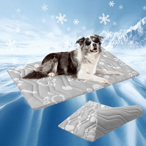 BEAUTYZOO Kühlmatte für Hunde, extragroß, wendbar, selbstkühlende Matte für Hunde, dicke Haustier-Eiskühlmatte, Decke für Sommerhütte, Sofa, Bett, Boden, Autositz, maschinenwaschbar und faltbar, 121,9 BEAUTYZOO Kühlmatte für Hunde, extragroß, wendbar, selbstkühlende Matte für Hunde, dicke Haustier-Eiskühlmatte, Decke für Sommerhütte, Sofa, Bett, Boden, Autositz, maschinenwaschbar und faltbar, 121,9 von BEAUTYZOO
