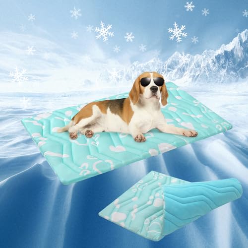 BEAUTYZOO Kühlmatte für Hunde, extragroß, wendbar, selbstkühlende Matte für Hunde, dicke Haustier-Eiskühlmatte, Decke für Sommerhütte, Sofa, Bett, Boden, Autositz, maschinenwaschbar und faltbar, 91,4 BEAUTYZOO Kühlmatte für Hunde, extragroß, wendbar, selbstkühlende Matte für Hunde, dicke Haustier-Eiskühlmatte, Decke für Sommerhütte, Sofa, Bett, Boden, Autositz, maschinenwaschbar und faltbar, 91,4 von BEAUTYZOO