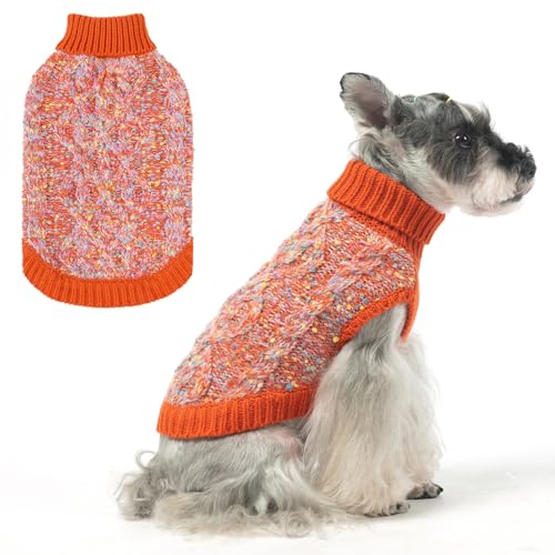 BEAUTYZOO Mittelgroßer Hundepullover, Herbst-Hundepullover für Hunde, Mädchen, Jungen, weiblich, Farbblock mit flauschigem Faden, gestrickter Rollkragenpullover mit Punkten für kleine Hunde, BEAUTYZOO Mittelgroßer Hundepullover, Herbst-Hundepullover für Hunde, Mädchen, Jungen, weiblich, Farbblock mit flauschigem Faden, gestrickter Rollkragenpullover mit Punkten für kleine Hunde, von BEAUTYZOO
