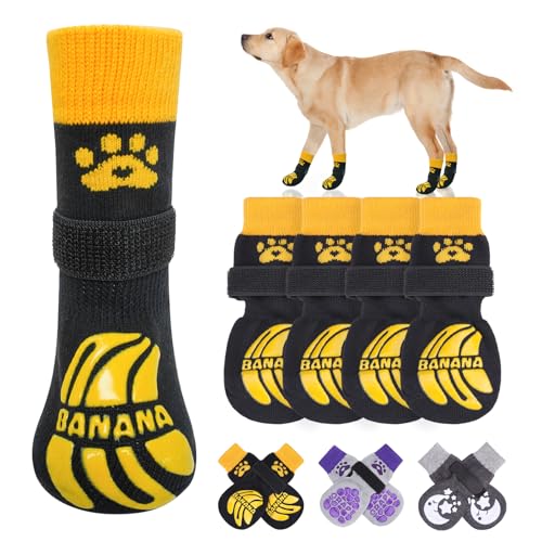 BEAUTYZOO Rutschfeste Hundesocken, um das Lecken der Pfoten zu verhindern, Hundeschuhe für heißen Gehweg, Pfotenschutz, Traktion auf Holz-/Hartholzböden, Griff, der auch bei verdrehten Hundeschuhen BEAUTYZOO Rutschfeste Hundesocken, um das Lecken der Pfoten zu verhindern, Hundeschuhe für heißen Gehweg, Pfotenschutz, Traktion auf Holz-/Hartholzböden, Griff, der auch bei verdrehten Hundeschuhen von BEAUTYZOO