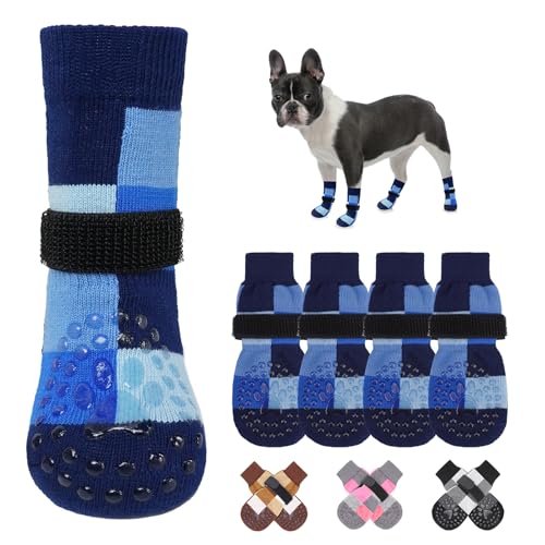 BEAUTYZOO Rutschfeste Hundesocken, um das Lecken von Pfoten zu verhindern, Hundeschuhe für Hartholzböden, rutschfester, dicker Griff, funktioniert auch bei verdrehtem Pfotenschutz für kalte Gehwege BEAUTYZOO Rutschfeste Hundesocken, um das Lecken von Pfoten zu verhindern, Hundeschuhe für Hartholzböden, rutschfester, dicker Griff, funktioniert auch bei verdrehtem Pfotenschutz für kalte Gehwege von BEAUTYZOO