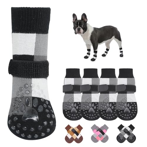 BEAUTYZOO Rutschfeste Hundesocken, um das Lecken von Pfoten zu verhindern, Hundeschuhe für Hartholzböden, rutschfester, dicker Griff, funktioniert auch bei verdrehtem Pfotenschutz für kalte Gehwege BEAUTYZOO Rutschfeste Hundesocken, um das Lecken von Pfoten zu verhindern, Hundeschuhe für Hartholzböden, rutschfester, dicker Griff, funktioniert auch bei verdrehtem Pfotenschutz für kalte Gehwege von BEAUTYZOO