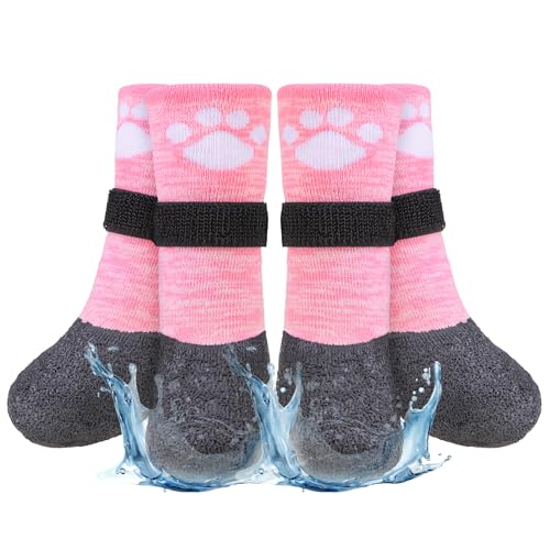 BEAUTYZOO Rutschfeste Hundesocken, wasserdicht, Pfotenschutz für heiße Gehwege, kleine, mittelgroße und große Hunde, Wasserschuhe für Hartholzböden, verhindern Lecken, Socken für Hunde, Jungen, BEAUTYZOO Rutschfeste Hundesocken, wasserdicht, Pfotenschutz für heiße Gehwege, kleine, mittelgroße und große Hunde, Wasserschuhe für Hartholzböden, verhindern Lecken, Socken für Hunde, Jungen, von BEAUTYZOO