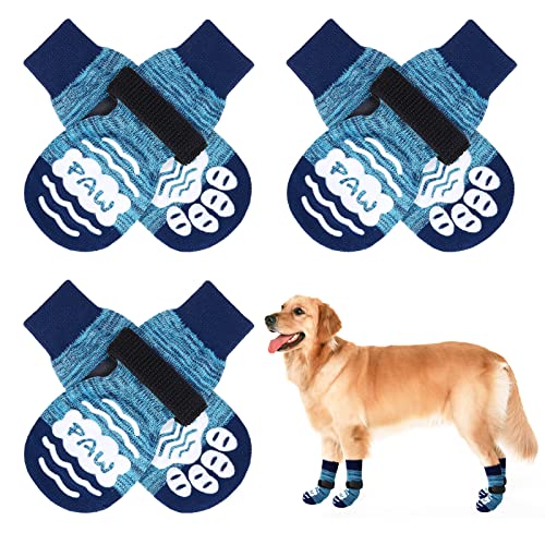 BEAUTYZOO Rutschfeste Hundesocken für kleine, mittelgroße und große Hunde, Pfotenschutz mit Griffen für Hartholzböden, heiße/kalte Gehwege, Traktionskontrolle, 3 Paar verdrehsichere Hundeschuhe gegen BEAUTYZOO Rutschfeste Hundesocken für kleine, mittelgroße und große Hunde, Pfotenschutz mit Griffen für Hartholzböden, heiße/kalte Gehwege, Traktionskontrolle, 3 Paar verdrehsichere Hundeschuhe gegen von BEAUTYZOO