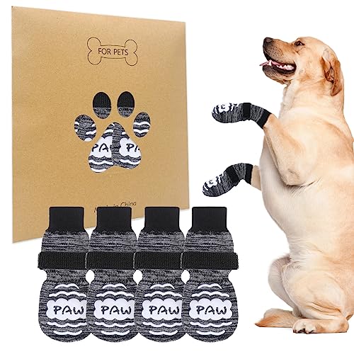 BEAUTYZOO Rutschfeste Hundesocken für kleine, mittelgroße und große Hunde, griffiger Pfotenschutz für Hartholzböden, ältere Hunde, Verletzungsschutz gegen Lecken, 2 Paar Socken, verdrehsicher für BEAUTYZOO Rutschfeste Hundesocken für kleine, mittelgroße und große Hunde, griffiger Pfotenschutz für Hartholzböden, ältere Hunde, Verletzungsschutz gegen Lecken, 2 Paar Socken, verdrehsicher für von BEAUTYZOO