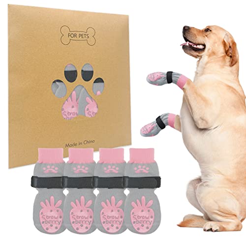 BEAUTYZOO Rutschfeste Hundesocken für kleine, mittelgroße und große Hunde, griffiger Pfotenschutz für Hartholzböden, ältere Hunde, Verletzungsschutz gegen Lecken, 2 Paar Socken, verdrehsicher für BEAUTYZOO Rutschfeste Hundesocken für kleine, mittelgroße und große Hunde, griffiger Pfotenschutz für Hartholzböden, ältere Hunde, Verletzungsschutz gegen Lecken, 2 Paar Socken, verdrehsicher für von BEAUTYZOO
