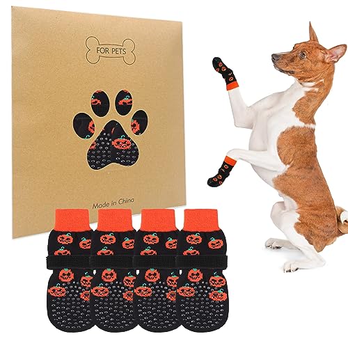 BEAUTYZOO Rutschfeste Hundesocken für kleine, mittelgroße und große Hunde, griffiger Pfotenschutz für Hartholzböden, ältere Hunde, Verletzungsschutz gegen Lecken, 2 Paar Socken für heiße/kalte BEAUTYZOO Rutschfeste Hundesocken für kleine, mittelgroße und große Hunde, griffiger Pfotenschutz für Hartholzböden, ältere Hunde, Verletzungsschutz gegen Lecken, 2 Paar Socken für heiße/kalte von BEAUTYZOO
